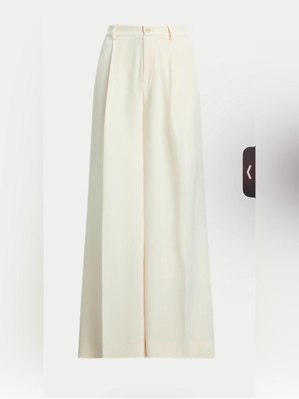 Lauren Ralph Lauren Cream Wide-Leg Pants - Picture 2 of 5